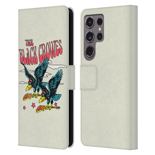 The Black Crowes Graphics Flying Guitars Leather Book Wallet Case Cover For Samsung Galaxy S24 Ultra 5G