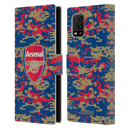 Arsenal FC Crest Patterns Digital Camouflage Leather Book Wallet Case Cover For Xiaomi Mi 10 Lite 5G