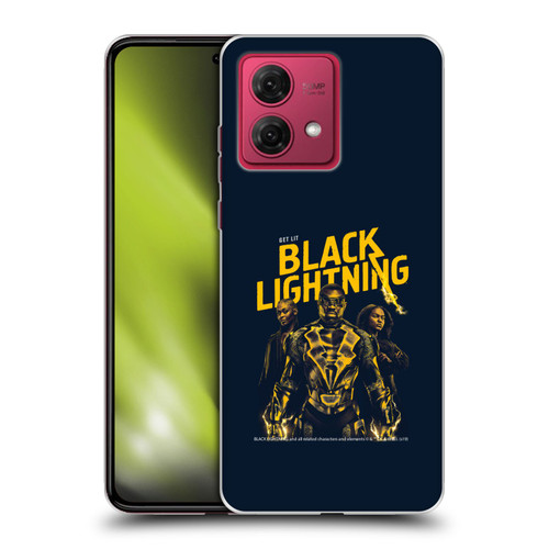 Black Lightning Key Art Get Lit Soft Gel Case for Motorola Moto G84 5G