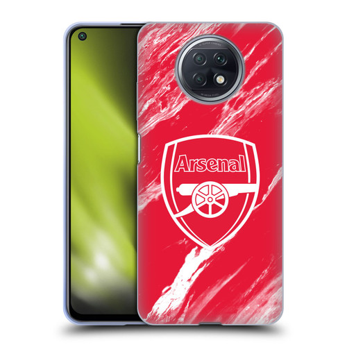 Arsenal FC Crest Patterns Red Marble Soft Gel Case for Xiaomi Redmi Note 9T 5G