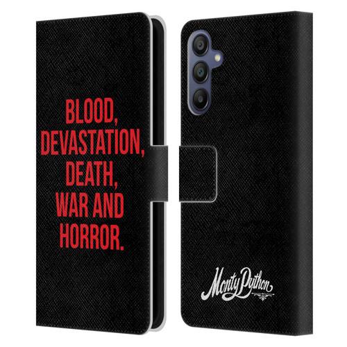 Monty Python Key Art Blood Devastation Death War And Horror Leather Book Wallet Case Cover For Samsung Galaxy A15