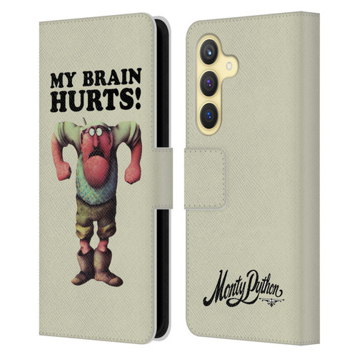 Monty Python Key Art My Brain Hurts Leather Book Wallet Case Cover For Samsung Galaxy S24 5G