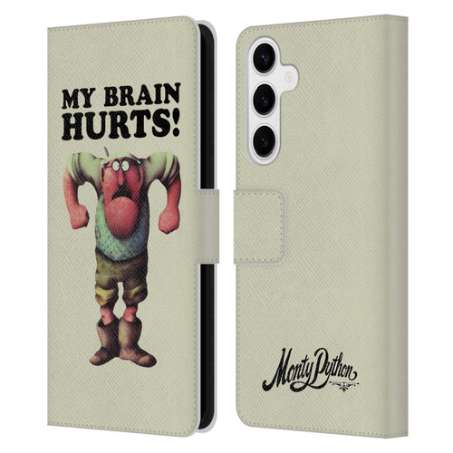 Monty Python Key Art My Brain Hurts Leather Book Wallet Case Cover For Samsung Galaxy S24+ 5G