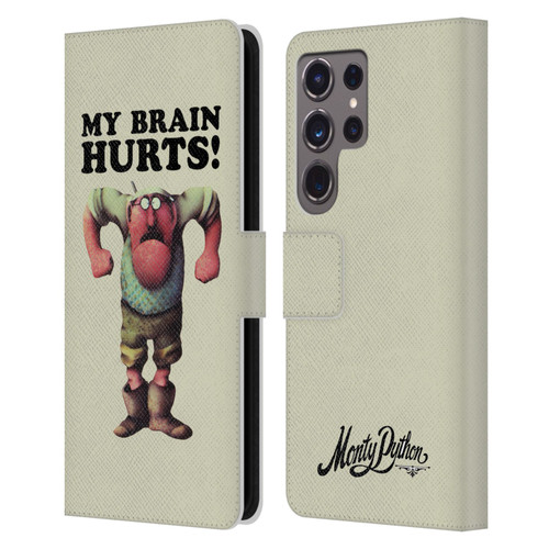 Monty Python Key Art My Brain Hurts Leather Book Wallet Case Cover For Samsung Galaxy S24 Ultra 5G