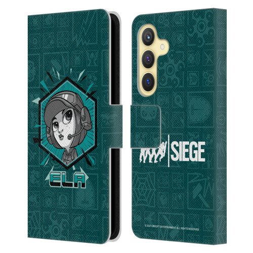 Tom Clancy's Rainbow Six Siege Chibi Operators Ela Leather Book Wallet Case Cover For Samsung Galaxy S24 5G