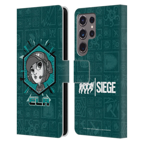 Tom Clancy's Rainbow Six Siege Chibi Operators Ela Leather Book Wallet Case Cover For Samsung Galaxy S24 Ultra 5G