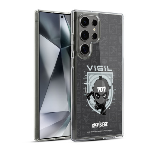 Tom Clancy's Rainbow Six Siege Chibi Operators Vigil Soft Gel Case for Samsung Galaxy S24 Ultra 5G & MagSafe