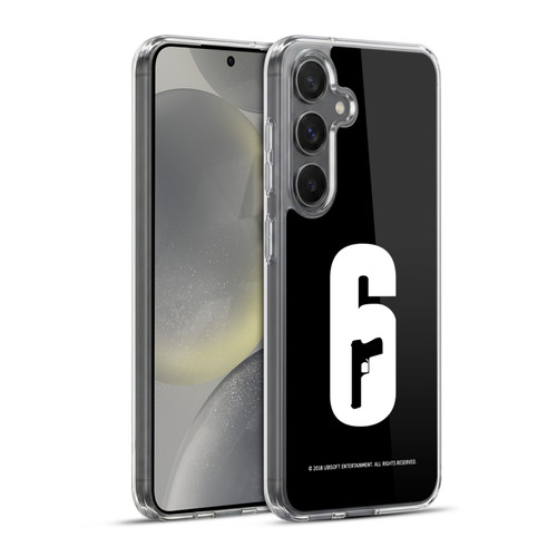 Tom Clancy's Rainbow Six Siege Logos Black And White Soft Gel Case for Samsung Galaxy S24+ 5G & MagSafe