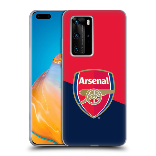 Arsenal FC Crest 2 Red & Blue Logo Soft Gel Case for Huawei P40 Pro / P40 Pro Plus 5G