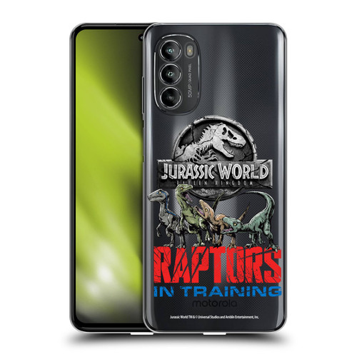 Jurassic World Fallen Kingdom Key Art Raptors In Training Soft Gel Case for Motorola Moto G82 5G