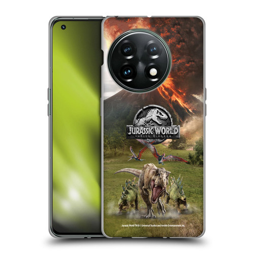 Jurassic World Fallen Kingdom Key Art Dinosaurs Escape Soft Gel Case for OnePlus 11 5G