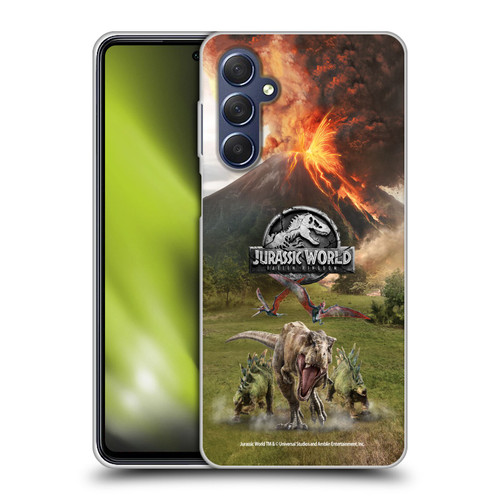 Jurassic World Fallen Kingdom Key Art Dinosaurs Escape Soft Gel Case for Samsung Galaxy M54 5G