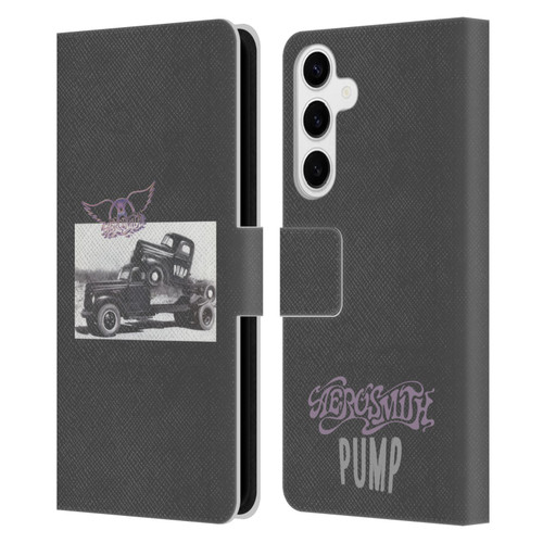 Aerosmith Black And White The Pump Leather Book Wallet Case Cover For Samsung Galaxy S24+ 5G