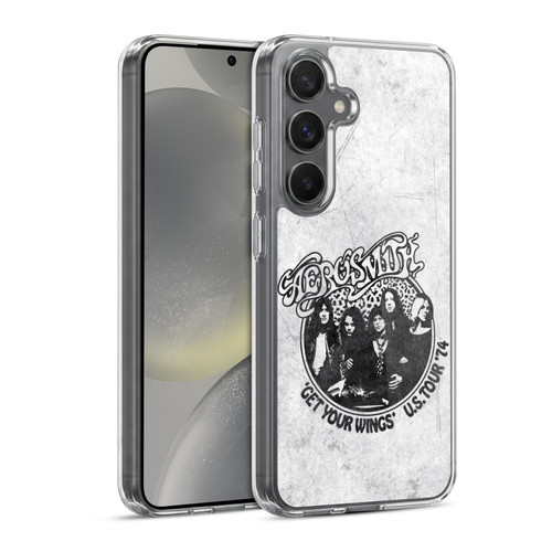 Aerosmith Black And White Get Your Wings US Tour Soft Gel Case for Samsung Galaxy S24 5G & MagSafe