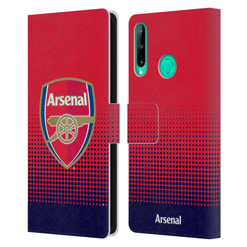 Arsenal FC Crest 2 Fade Leather Book Wallet Case Cover For Huawei P40 lite E