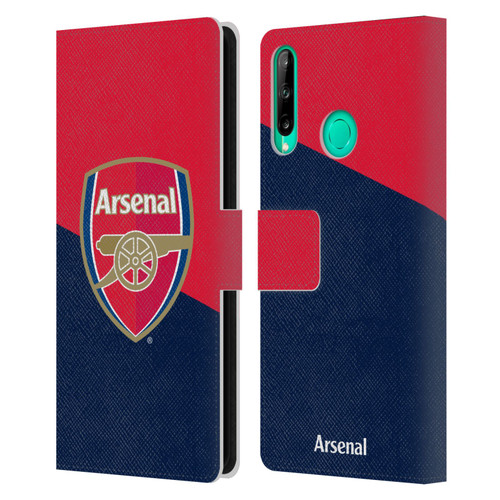 Arsenal FC Crest 2 Red & Blue Logo Leather Book Wallet Case Cover For Huawei P40 lite E