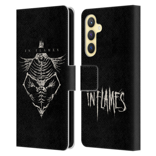 In Flames Metal Grunge Jesterhead Bones Leather Book Wallet Case Cover For Samsung Galaxy S23 FE 5G