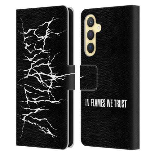 In Flames Metal Grunge Metal Logo Leather Book Wallet Case Cover For Samsung Galaxy S23 FE 5G