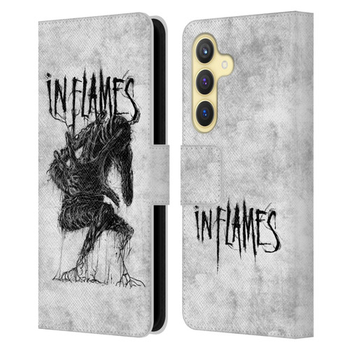 In Flames Metal Grunge Big Creature Leather Book Wallet Case Cover For Samsung Galaxy S24 5G