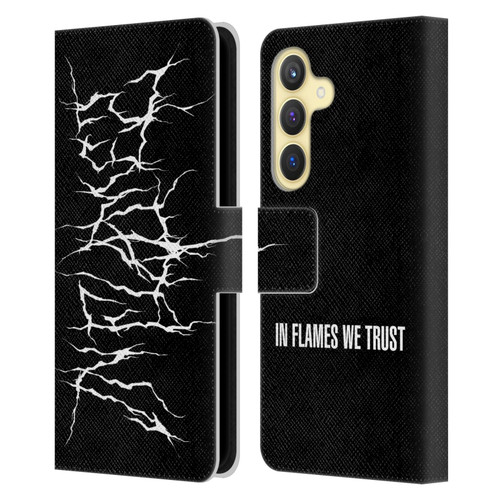 In Flames Metal Grunge Metal Logo Leather Book Wallet Case Cover For Samsung Galaxy S24 5G