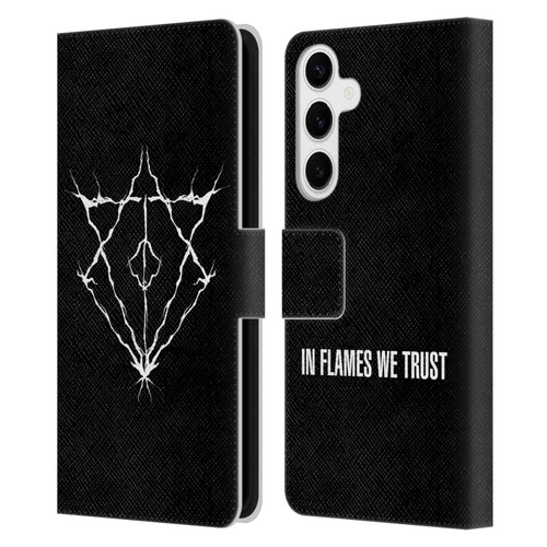 In Flames Metal Grunge Jesterhead Logo Leather Book Wallet Case Cover For Samsung Galaxy S24+ 5G