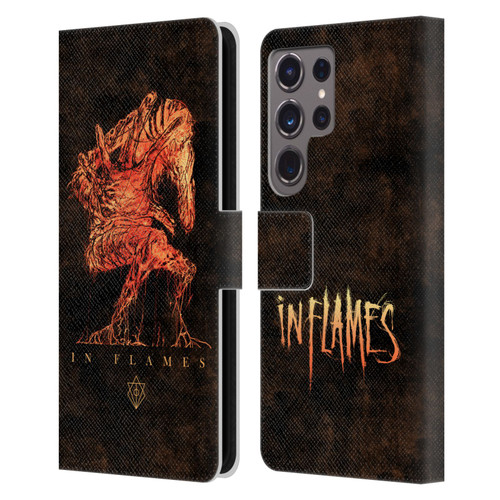 In Flames Metal Grunge Creature Leather Book Wallet Case Cover For Samsung Galaxy S24 Ultra 5G