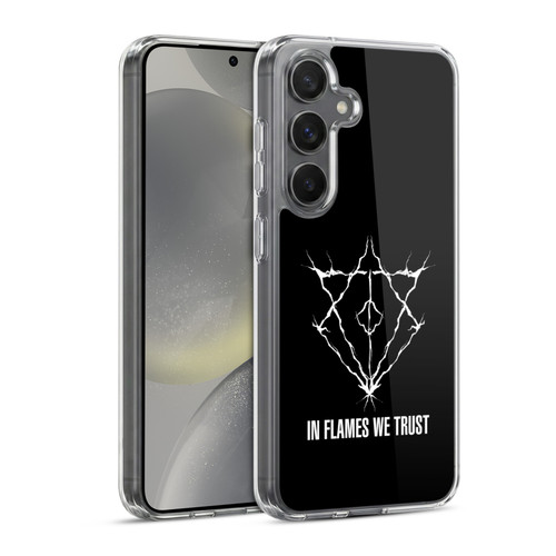 In Flames Metal Grunge Jesterhead Logo Soft Gel Case for Samsung Galaxy S24 5G & MagSafe