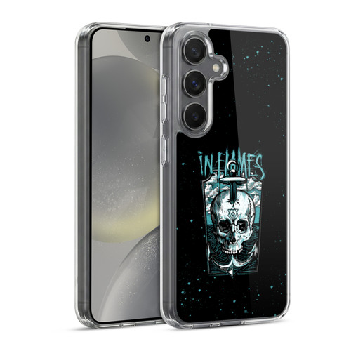 In Flames Metal Grunge Anchor Skull Soft Gel Case for Samsung Galaxy S24 5G & MagSafe