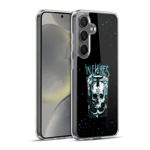 In Flames Metal Grunge Anchor Skull Soft Gel Case for Samsung Galaxy S24+ 5G & MagSafe
