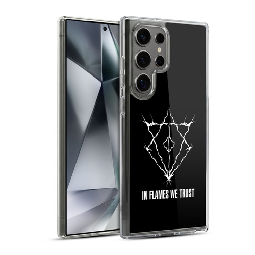 In Flames Metal Grunge Jesterhead Logo Soft Gel Case for Samsung Galaxy S24 Ultra 5G & MagSafe