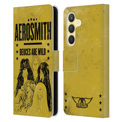 Aerosmith Classics Deuces Are Wild Leather Book Wallet Case Cover For Samsung Galaxy S24 5G