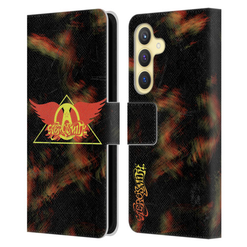 Aerosmith Classics Triangle Winged Leather Book Wallet Case Cover For Samsung Galaxy S24 5G