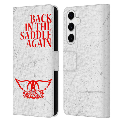 Aerosmith Classics Back In The Saddle Again Leather Book Wallet Case Cover For Samsung Galaxy S24+ 5G