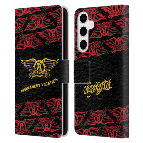 Aerosmith Classics Permanent Vacation Leather Book Wallet Case Cover For Samsung Galaxy S24+ 5G