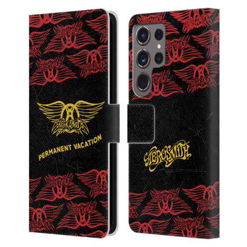 Aerosmith Classics Permanent Vacation Leather Book Wallet Case Cover For Samsung Galaxy S24 Ultra 5G