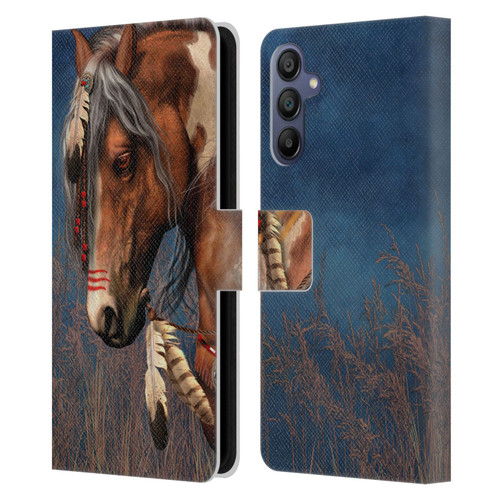 Laurie Prindle Fantasy Horse Native American War Pony Leather Book Wallet Case Cover For Samsung Galaxy A15