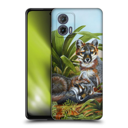 Lisa Sparling Creatures Red Fox Kits Soft Gel Case for Motorola Moto G73 5G