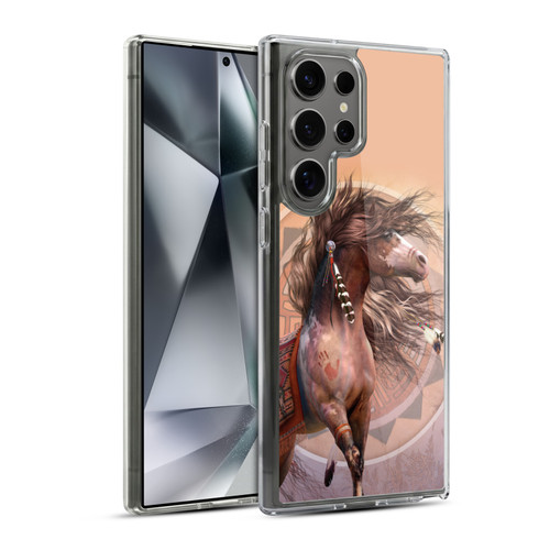 Laurie Prindle Fantasy Horse Spirit Warrior Soft Gel Case for Samsung Galaxy S24 Ultra 5G & MagSafe