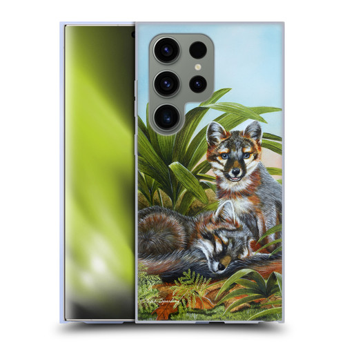 Lisa Sparling Creatures Red Fox Kits Soft Gel Case for Samsung Galaxy S24 Ultra 5G
