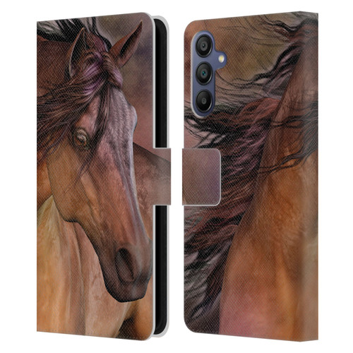 Laurie Prindle Western Stallion Belleze Fiero Leather Book Wallet Case Cover For Samsung Galaxy A15
