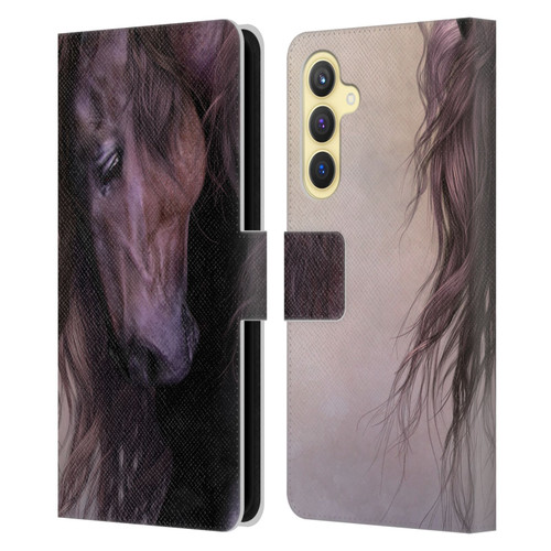Laurie Prindle Western Stallion Equus Leather Book Wallet Case Cover For Samsung Galaxy S23 FE 5G