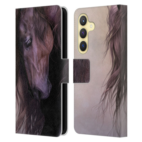 Laurie Prindle Western Stallion Equus Leather Book Wallet Case Cover For Samsung Galaxy S24 5G