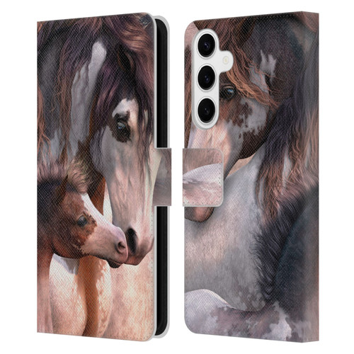 Laurie Prindle Western Stallion Generations Leather Book Wallet Case Cover For Samsung Galaxy S24+ 5G