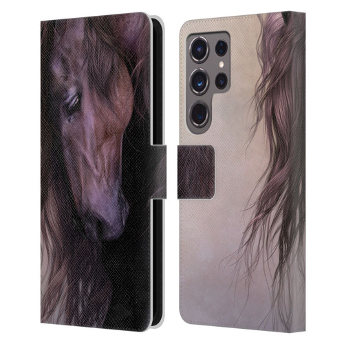 Laurie Prindle Western Stallion Equus Leather Book Wallet Case Cover For Samsung Galaxy S24 Ultra 5G