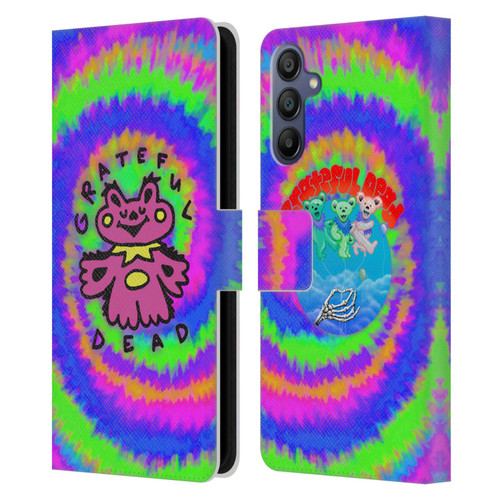 Grateful Dead Trends Dancing Bear Colorful Leather Book Wallet Case Cover For Samsung Galaxy A15