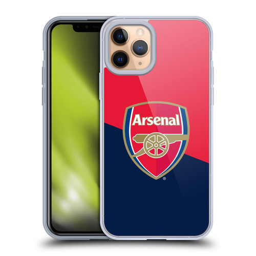 Arsenal FC Crest 2 Red & Blue Logo Soft Gel Case for Apple iPhone 11 Pro