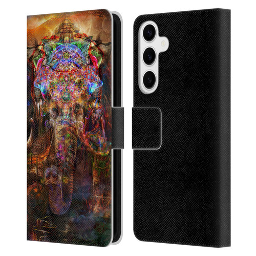Jumbie Art Gods and Goddesses Ganesha Leather Book Wallet Case Cover For Samsung Galaxy S24+ 5G