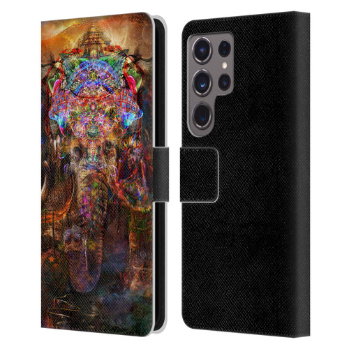 Jumbie Art Gods and Goddesses Ganesha Leather Book Wallet Case Cover For Samsung Galaxy S24 Ultra 5G