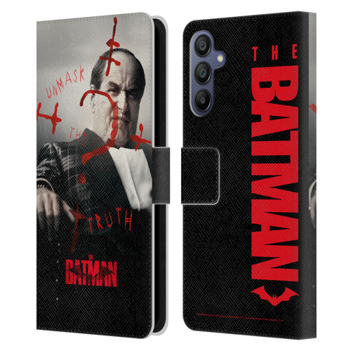 The Batman Posters Penguin Unmask The Truth Leather Book Wallet Case Cover For Samsung Galaxy A15