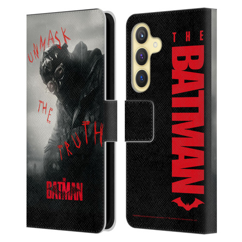 The Batman Posters Riddler Unmask The Truth Leather Book Wallet Case Cover For Samsung Galaxy S24 5G